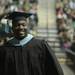Eastern Michigan graduate Eric Lloyd, smiles as he walks off stage after recieving his masters degree during commencement at the Convocation Center in Ypsilanti, on Sunday, April 29, 2012. For annarbor.com By: Joe Sharp
